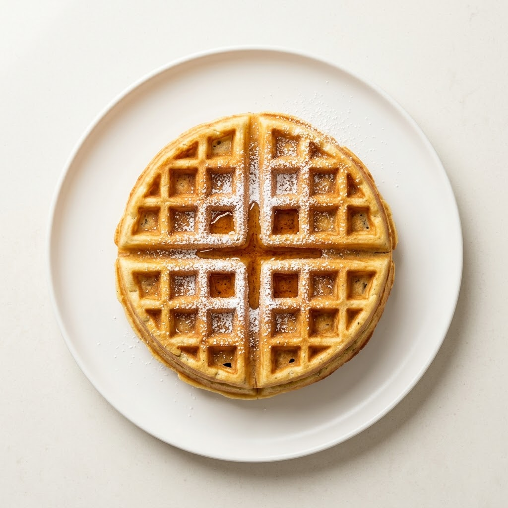 Golden Belgian Vanilla Bean Waffles Deluxe